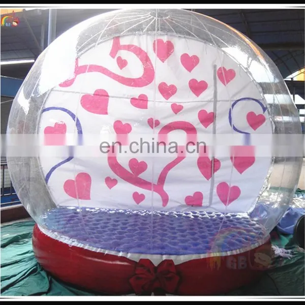 Manufactur Cheap Price Inflatable Snowglobe Human Standing Snow Globe For Party Christmas Decorations photo-2