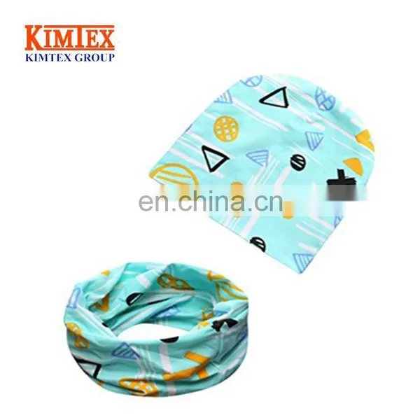 Toddler Infant Baby Cotton Soft Cute Knit Kids Hat Beanies Cap+ Collar Gift Set photo-5