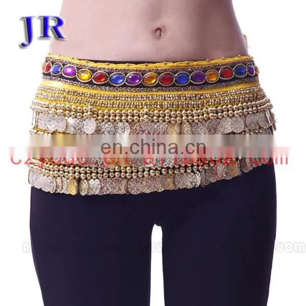 Y-2002 Wholesale Cheap 248 Coins and 338 Coins Velvet Belly Dance Hip Scarf Belt for Women photo-5