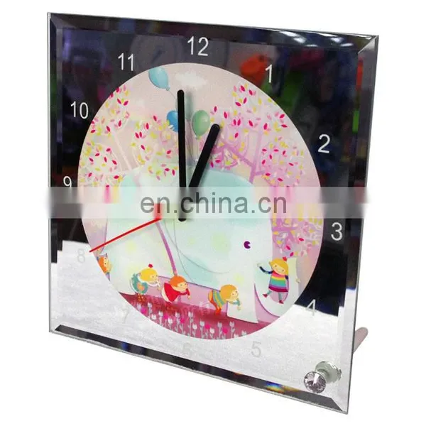 Glass Frame Clock With Stand Blank Sublimation Glass Photo Frame With Clock photo-3
