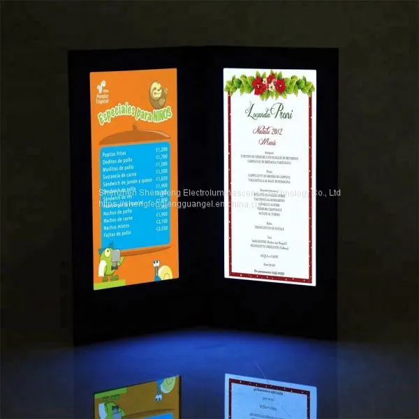M5511 2 Pages Menu Cover Black PU Menu Holder for 5.5x11'' Papers