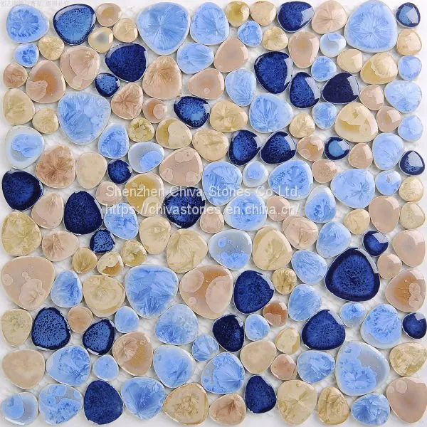 Swimming Pool Blue Mosaic Bisazza Style Water Feature Decoration Mosaic Glass Crystal Mosaic photo-3