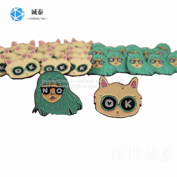 Gold-plated Hardware Brooch Shenzhen Production Badge Factory Wholesale Production