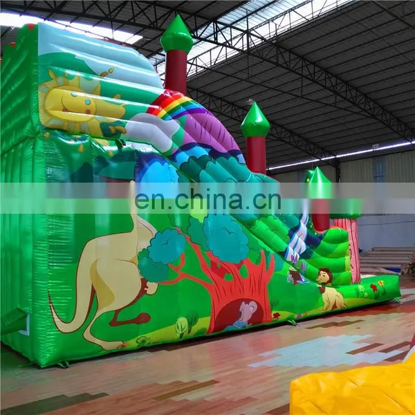 Outdoor Animated Cartoon Theme Buy Inflatable Slide With Tree House photo-4