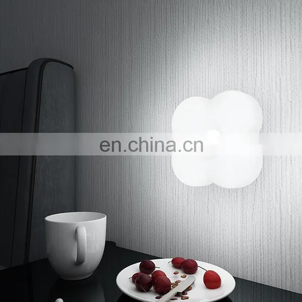 White Flower Shape Plastic Wall LED Light With Remote Control Plug in Socket Use Night Light for Home photo-3