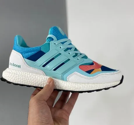 Adidas Ultra Boost UB21 Shoes For Sale in Pink/Blue Boost Running Shoes photo-3