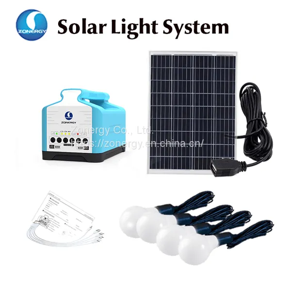 Portable Mini Large Capacity Solar 100w PV 4 Light Bulbs Energy Storage System photo-5