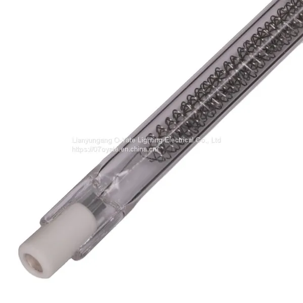 Medium Wave 220v1500w OYATE Heating White Reflector Infrared Halogen Single Tube Lamps photo-4