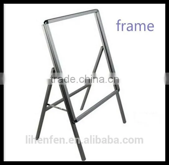 Aluminum Poster Board Stands_Shops Metal Double Sides Pop Display Sign Stand Manufactuer photo-3