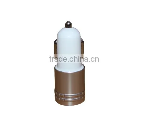 2 Port Micro USB Auto Charger Portable Cell Phone Charger Bullet With Three Color Base photo-4