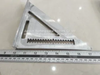 Aluminum 7 Inch Triangular Ruler Metric Measuring Ruler Triangle Angle Protractor photo-3