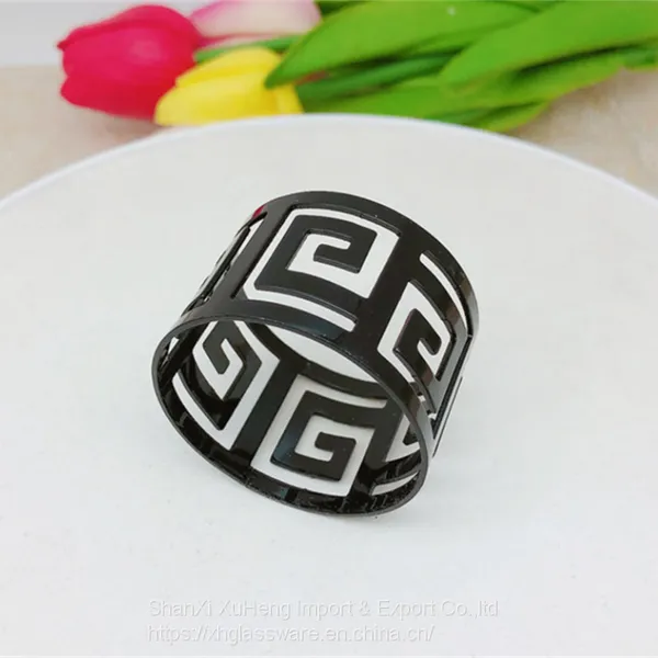 Metal Napkin Ring Holders for Wedding Party Holiday Banquet Christmas Dinner photo-3