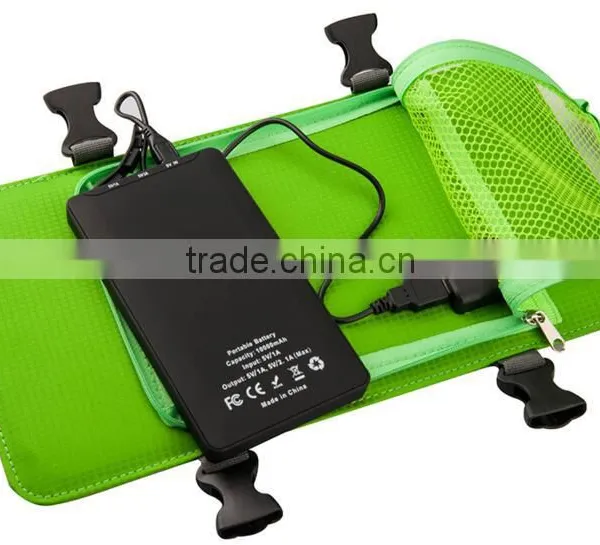 Solar Bicycle Charger Bag, Solar Charger Backpack With 6.5 Watts Solar Panel,green Solar Backpack,solar Hydration Backpack photo-4
