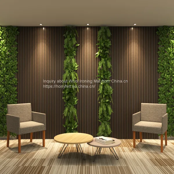 Polular Interior Wall and Ceiling Decorative and Sound Proof Akupanel Technical Wood Veneer and Natural Wood Veneer MDF Slat Wooden Acoustic Panels With PET Felt Board photo-4