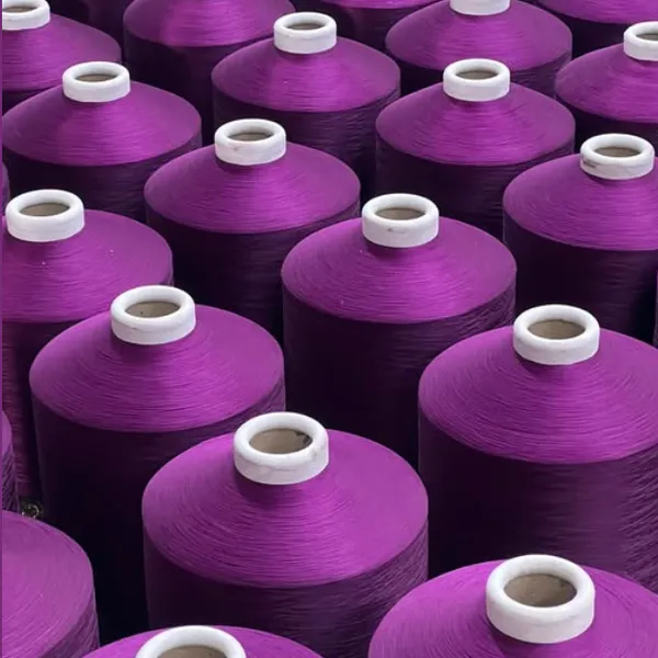 Polyester Filament Yarn POY DTY 50D-600D Dope Dyed Yarn photo-3