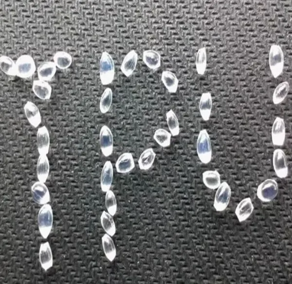 Resina de Termoplástico de Poliuretano TPU para Material Refletivo/Granulados de TPU para adesão a microesferas de vidro e pó de ouro e prata.