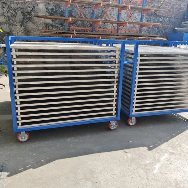 Commercial Grade Mobile Drying Rack Trolley, Multi-Tier Tray Rack Cart With Lockable Wheels for Food Processing Plant