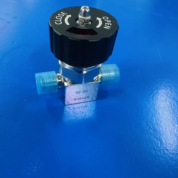 Pneumatic Stainless Steel Diaphragm Valve Normally Closed With VCR Connection photo-3