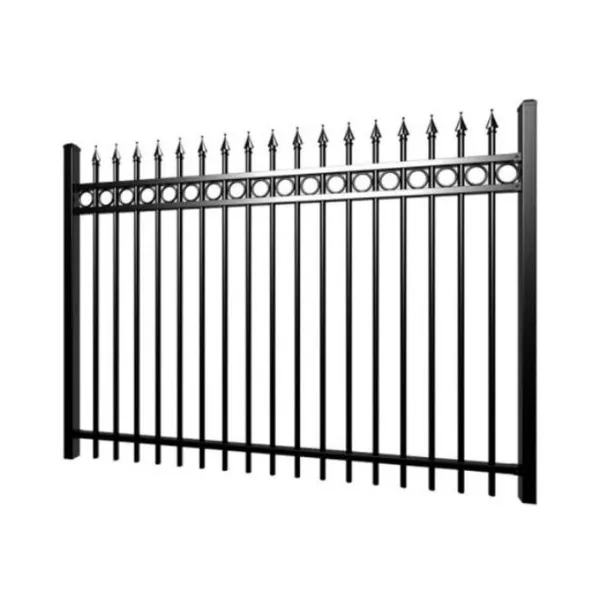 Wrought Iron Security Fence Panel Veranda Iron Design With Metal Picket Outdoor Ornamental Fence
