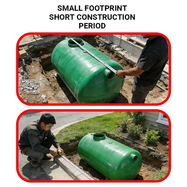 High Efficiency Purification FRP Septic Tank Factory Workshop Domestic Sewage Treatment Tank photo-5