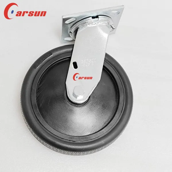 Carsun Heavy Duty Caster Wheels 8 Inch Black Nylon Wheels Industrial Swivel Caster photo-2