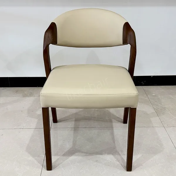 Cheap Factory Price Wood Home Furniture Pu Leather Kitchen Wooden Restaurant Dining Chair With Soft Cushion