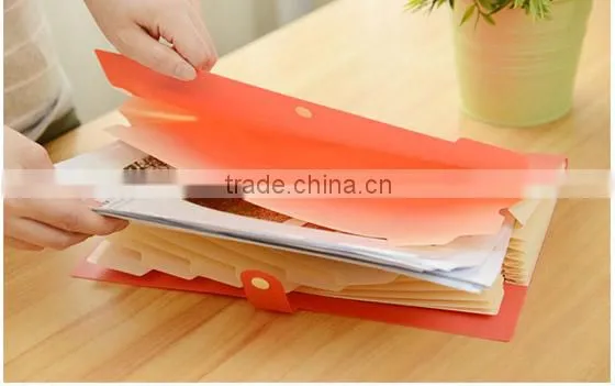 A4 Colorful Pvc Tab File Divider With Button and 8 Pockets Very Suitable for Personal Work photo-4