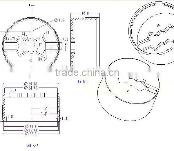 35.8mm 36mm 38mm PMMA Led Optical Lens Reflector photo-3