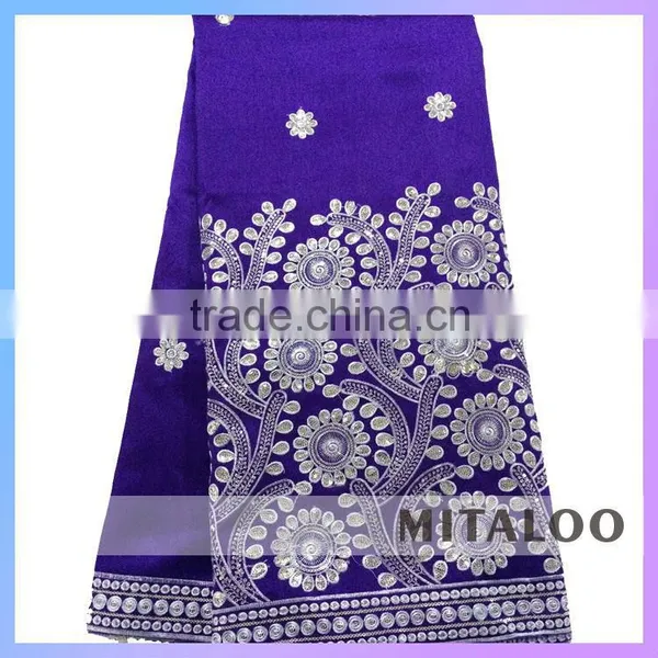 Mitaloo MGP0042 Fashionable Raw Silk George Lace Fabric photo-5