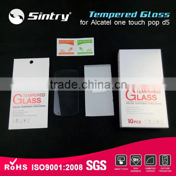 NEW!!!!High Permeability Tempered Glass Screen Transparent Tempered Glass Screen Protector for Alcatel One Touch Pop Star 3g photo-6