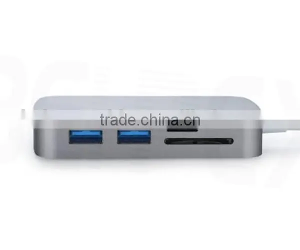 High Speed ABS USB-C to RJ45 & USB 3.0 Type-A 2 Ports Adapter photo-5