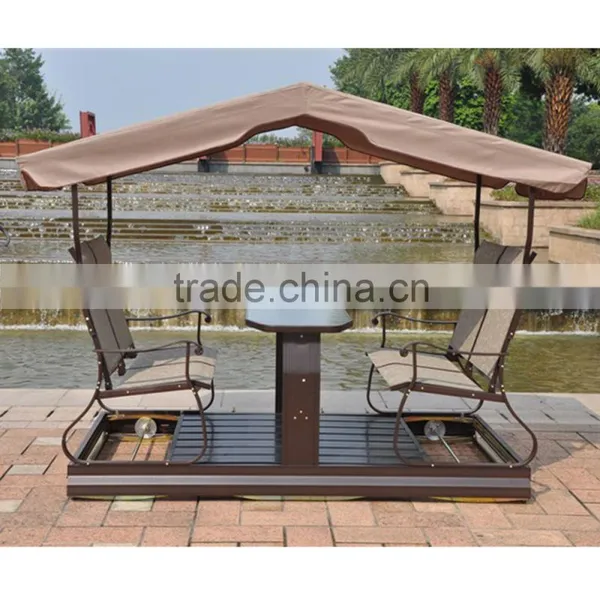 Simple Modern Sun Room Four-Bit Garden Wrought Iron Gazebo Dynamic Outdoor Gazebo Swing Quality Choice photo-2