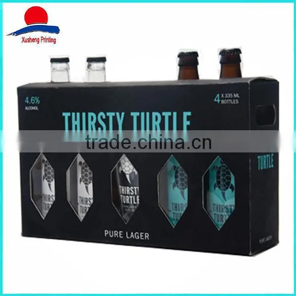 High Quality Cardboard Beer Bottle Box, Beer Box 4 Bottles