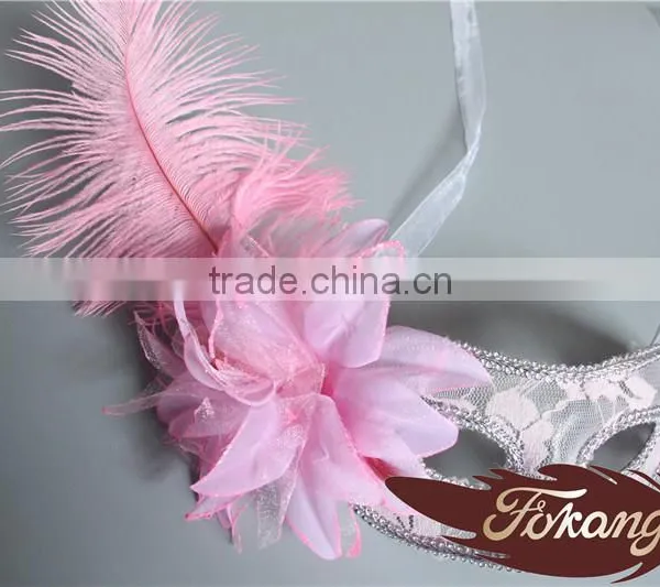 Wholesale Masquerade Mask Ostrich Feather Decorations photo-3