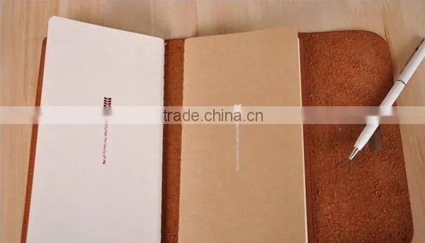Factory Hot Sell Handmade Fashion Real Leather Notebook With Pen photo-6