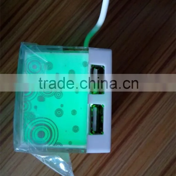 Promotional Gift Mini Cube Colorful LED USB HUB for Computer photo-2