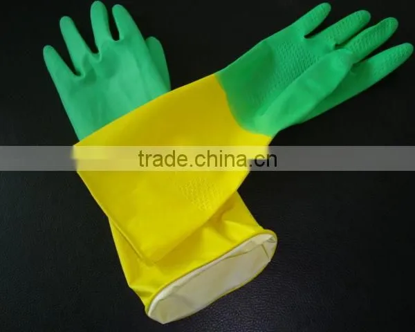 Household Rubber Glove chemical resistant industrial latex rubber work gloves