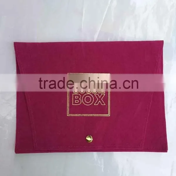 Earring Pouch With Flap Red photo-4