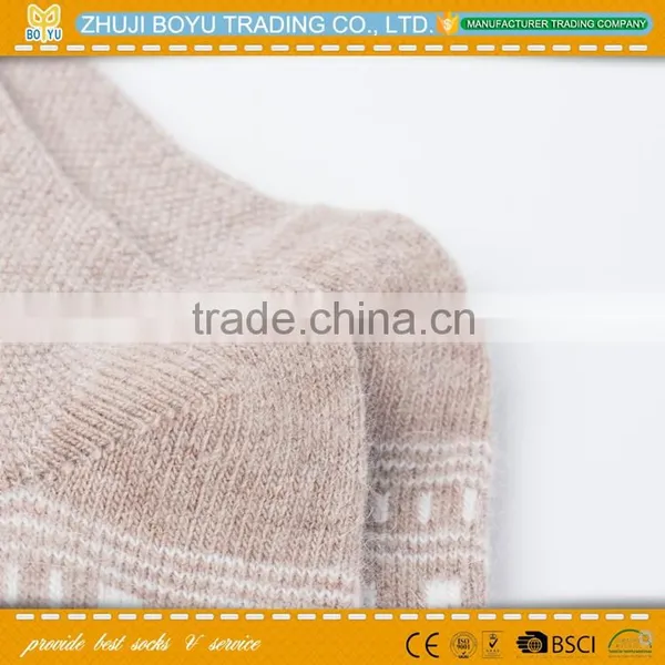 BY-161202 OEM Custom Wholesale Women's Socks Angora Wool Socks,Good Quality photo-3