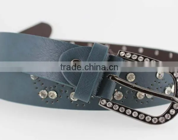Women's Fashion Rhinestone Studded 35Mm pu Leather Jeans Belt With Shiny Rhinestone Accessories photo-4