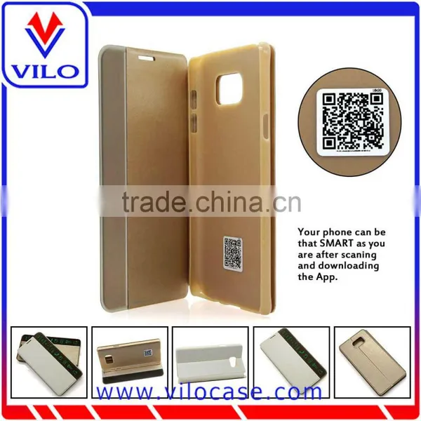 Creative Smart Window View Touch Front Flip Cover for Samsung Note 5 photo-2