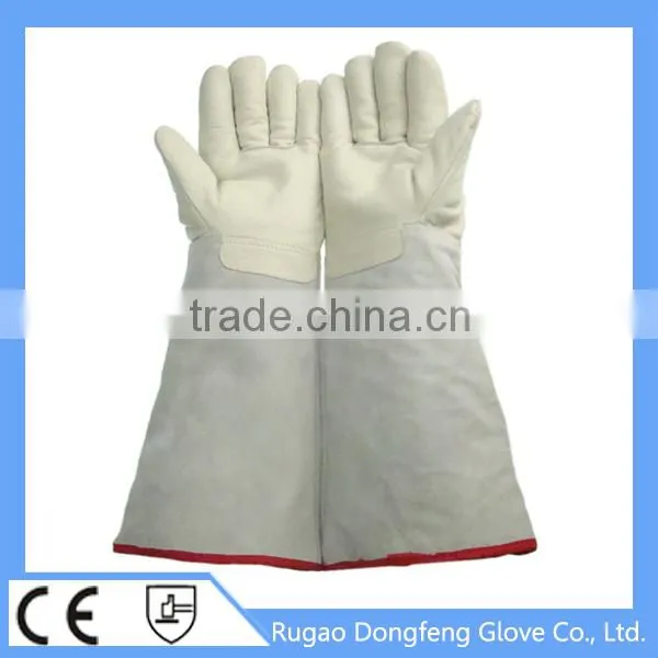 Top Quality LN2 Cowhide Grain Leather Industrial Leather Hand Gloves photo-6