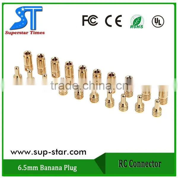 6.5mm Banana Plug Terminal Connectors Male Female for RC Motor ESC Battery Part