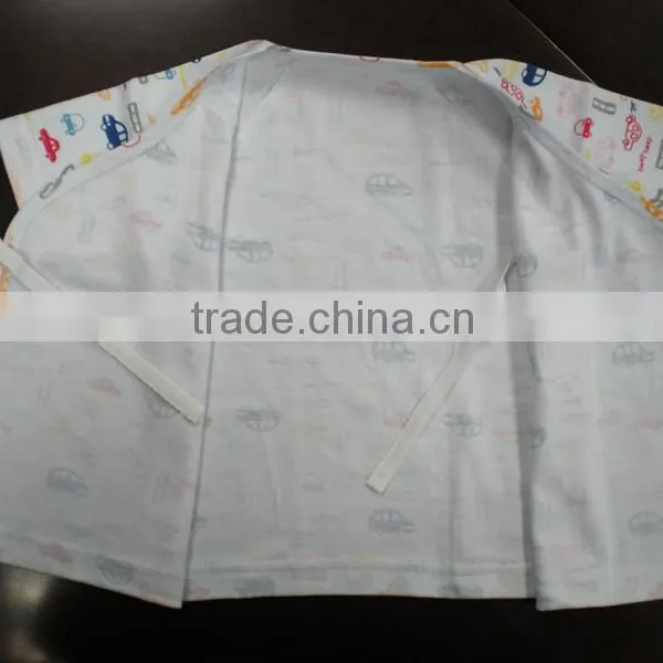 2016 High Quality Pure Cotton Interlock Kimono Shirts for New Born Baby photo-3