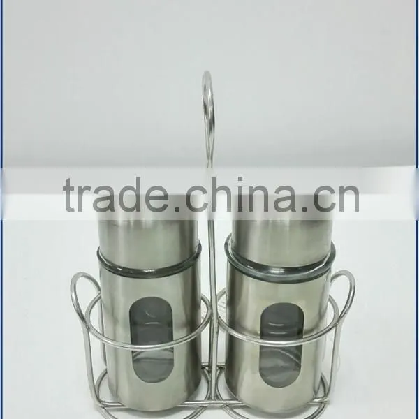 Modern Stainless Steel Salt And Pepper Shaker Seasoning Bottle Condiment Set photo-3