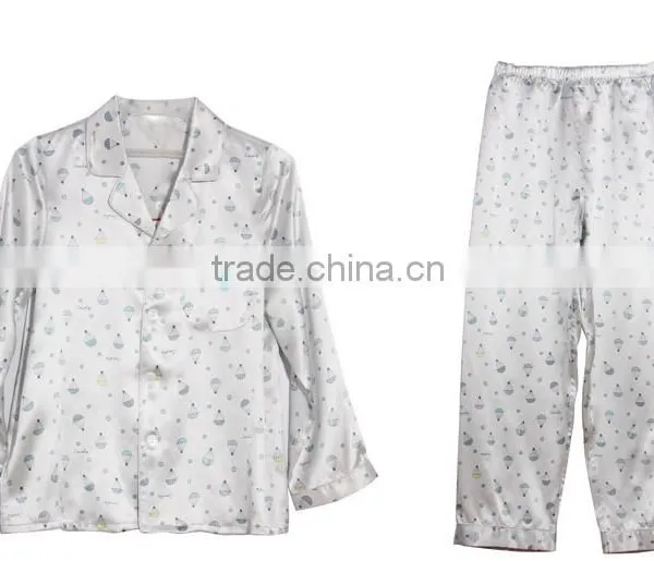 Children 2 Years Old Boy of Silk Pajamas in --15 Age Group of Silky Soft Cool Pajamas photo-2