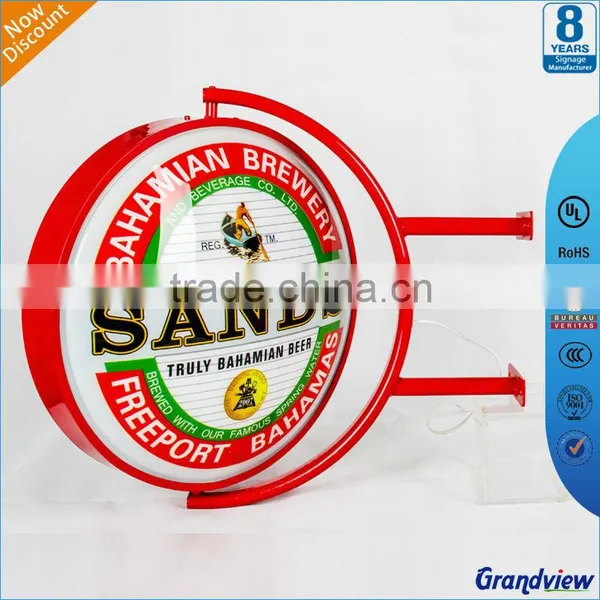 Wall Mounting Waterproof Rotating Light Box Signage