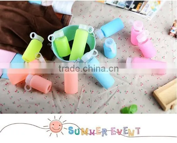 Colorful High Borosilicate Glass Water Bottle With Silicone Sleeve and Handle photo-3