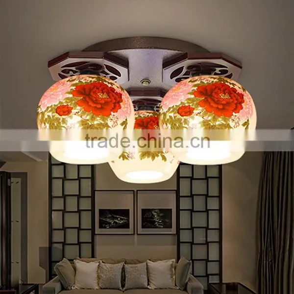 Jingdezhen Ceramic Led Light Home Decoration Led Ceiling Lamp photo-3