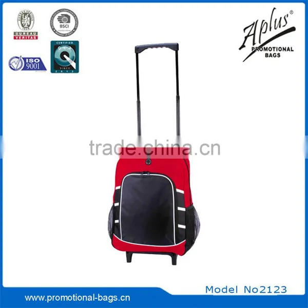 Wholesale Fashion 600D PVC Trolley School Backpackwith Wheels photo-5
